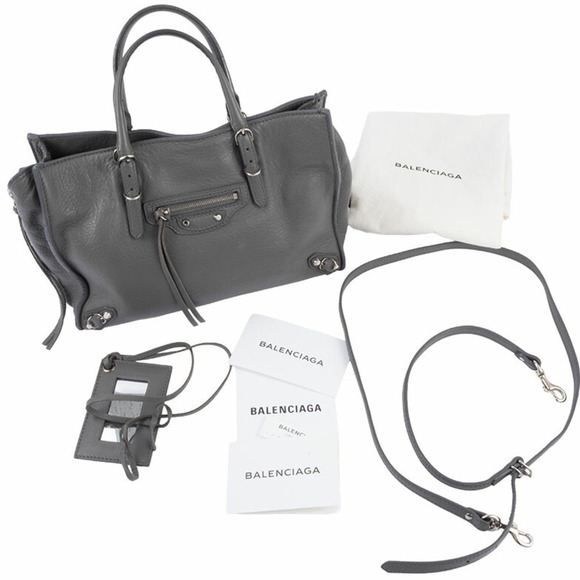 BALENCIAGA Gray Leather Bag - Picture 10 of 13